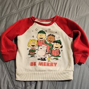 Jumping Beans Red & White 'Be Merry' Kids Sweatshirt